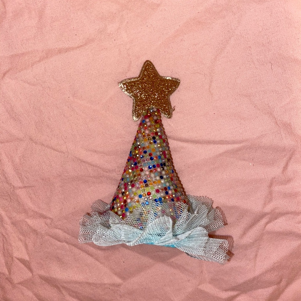 Mini Birthday Hat Hair Clip